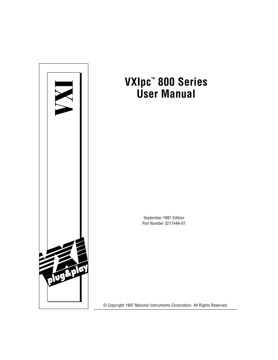 National Instruments 800 Series User Manual | 104 pages