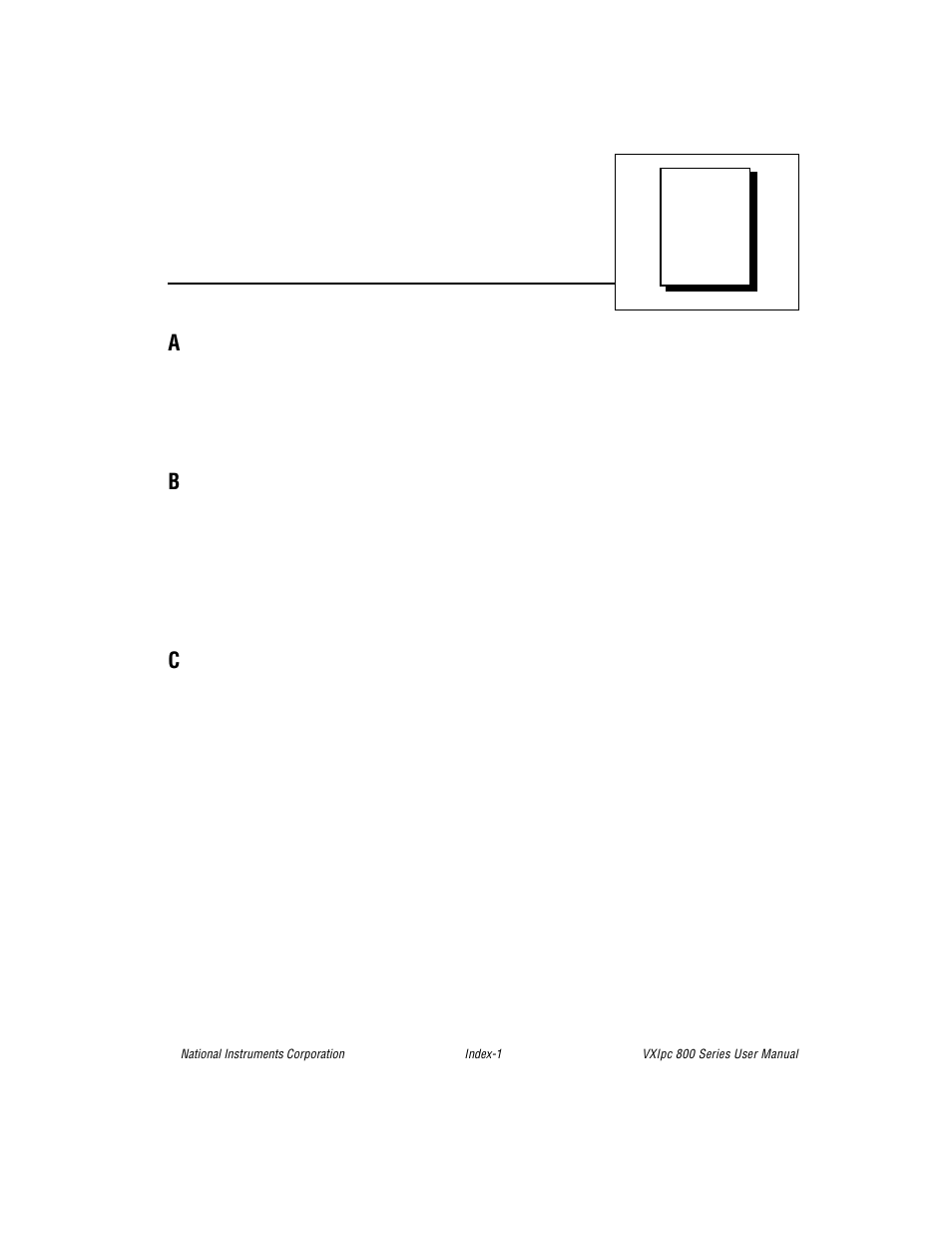 Index | National Instruments 800 Series User Manual | Page 100 / 104