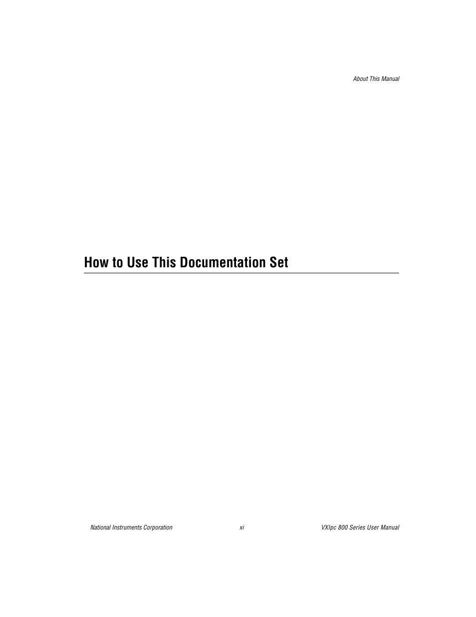 How to use this documentation set | National Instruments 800 Series User Manual | Page 11 / 104