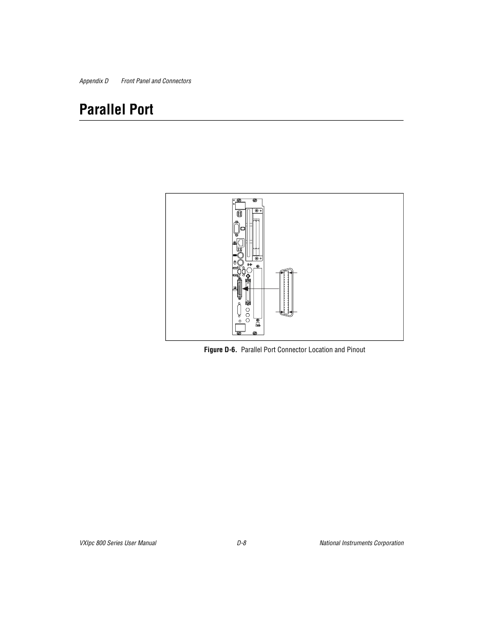 Parallel port | National Instruments 800 Series User Manual | Page 59 / 104