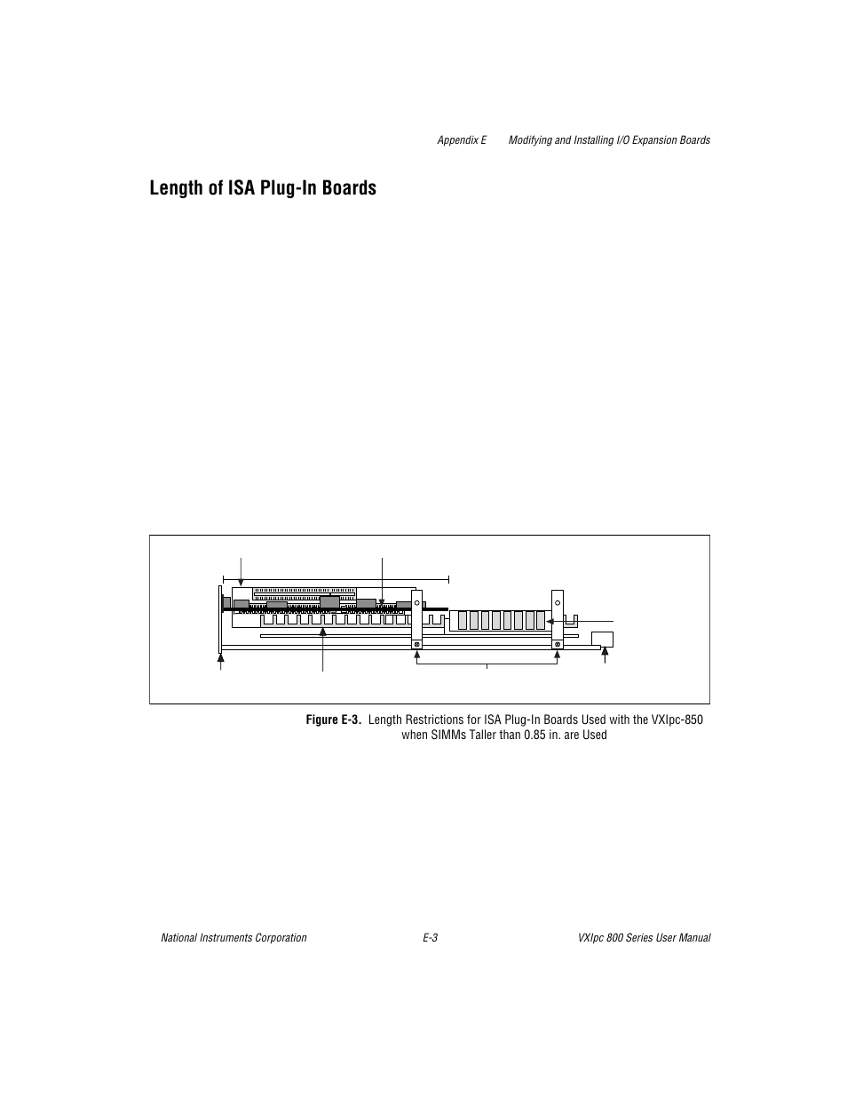 Length of isa plug-in boards | National Instruments 800 Series User Manual | Page 74 / 104