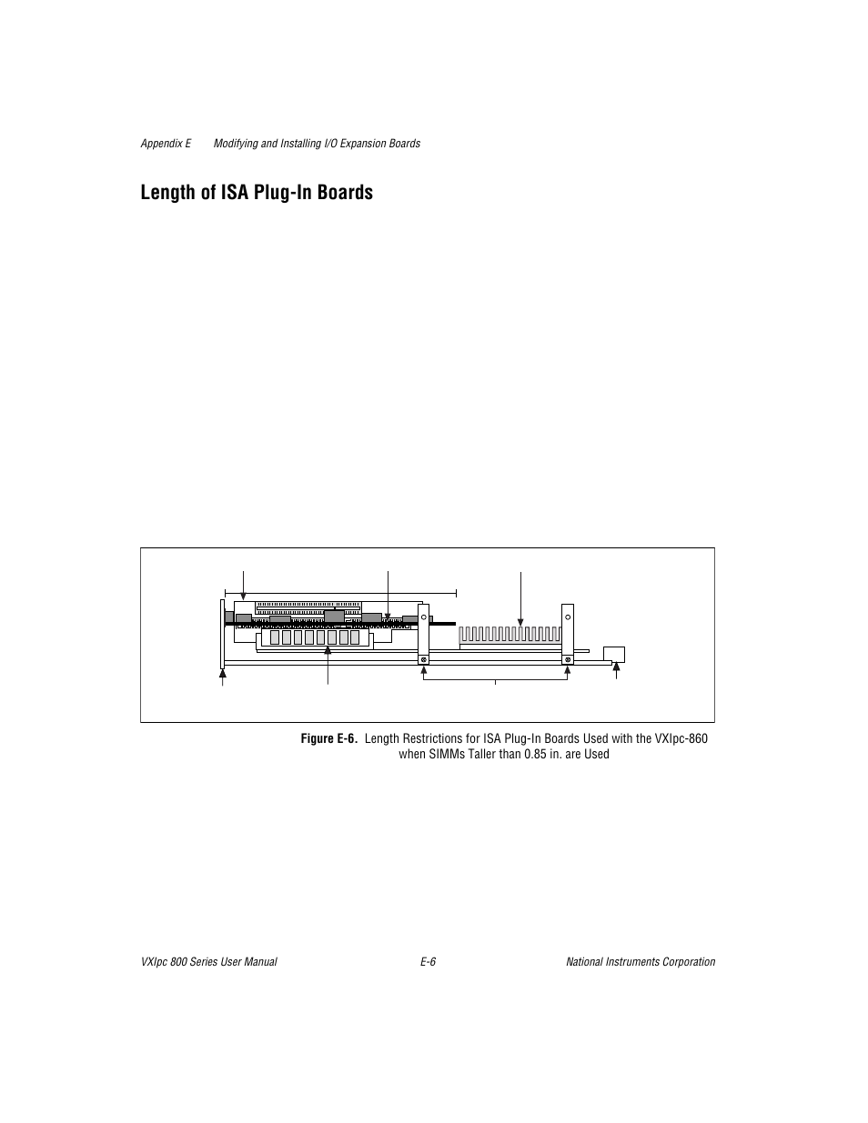 Length of isa plug-in boards | National Instruments 800 Series User Manual | Page 77 / 104