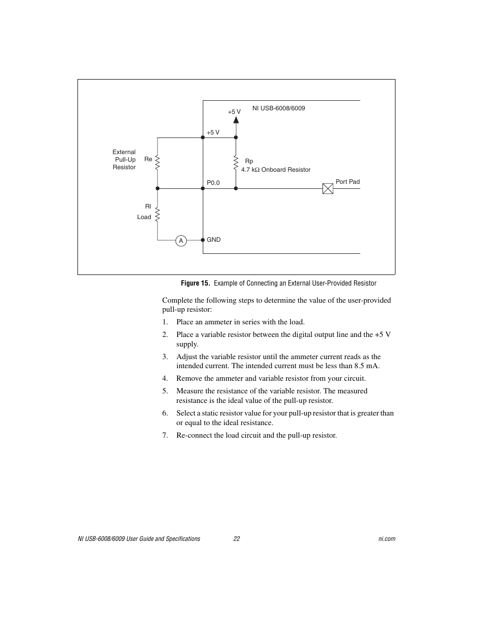 National Instruments NI USB-6008/6009 User Manual | Page 22 / 32