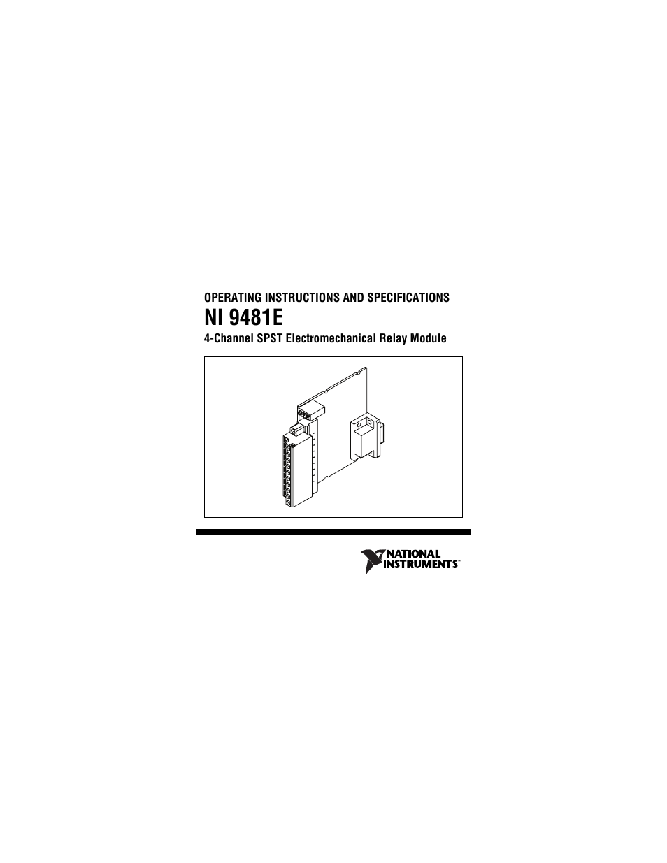National Instruments NI 9481E User Manual | 16 pages
