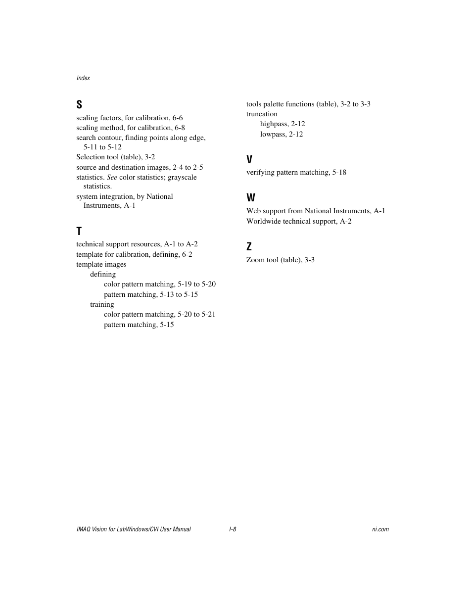 National Instruments IMAQ Vision for Measurement Studio User Manual | Page 114 / 114