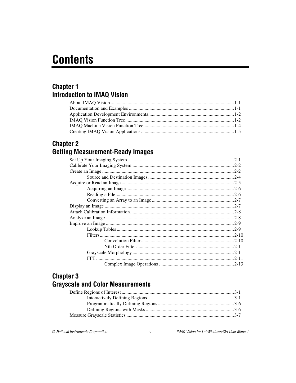 National Instruments IMAQ Vision for Measurement Studio User Manual | Page 5 / 114