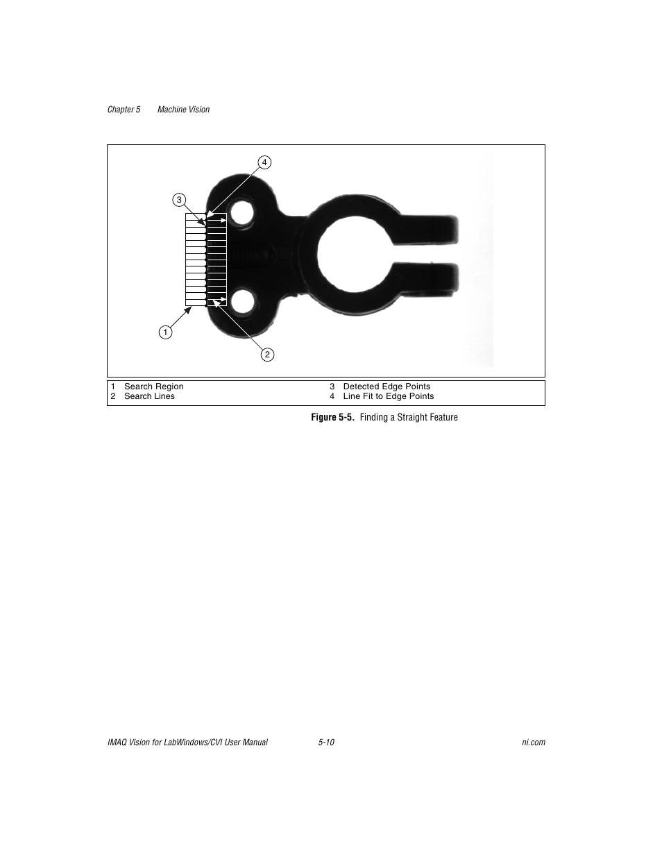 Figure 5-5. finding a straight feature | National Instruments IMAQ Vision for Measurement Studio User Manual | Page 56 / 114