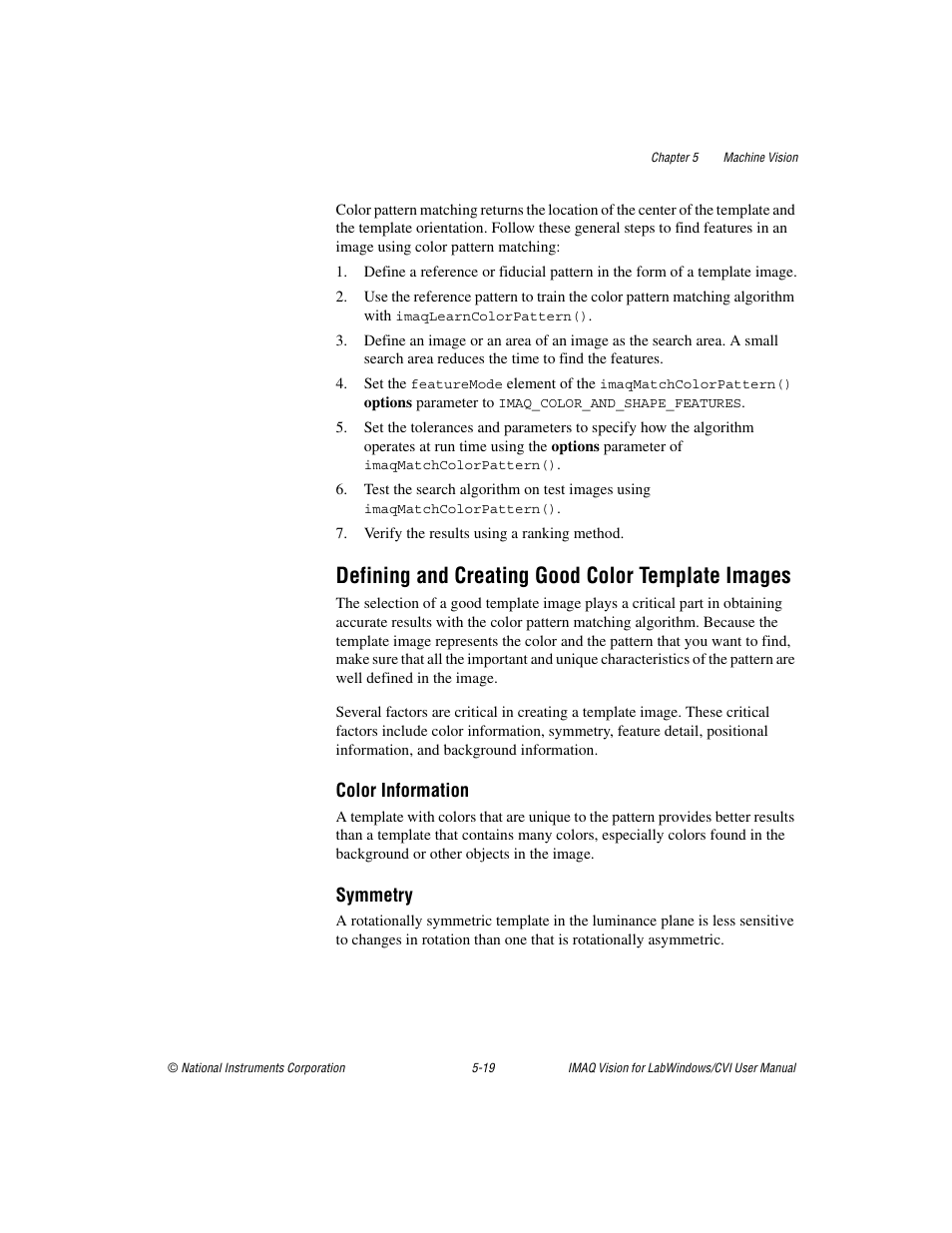 Defining and creating good color template images | National Instruments IMAQ Vision for Measurement Studio User Manual | Page 65 / 114