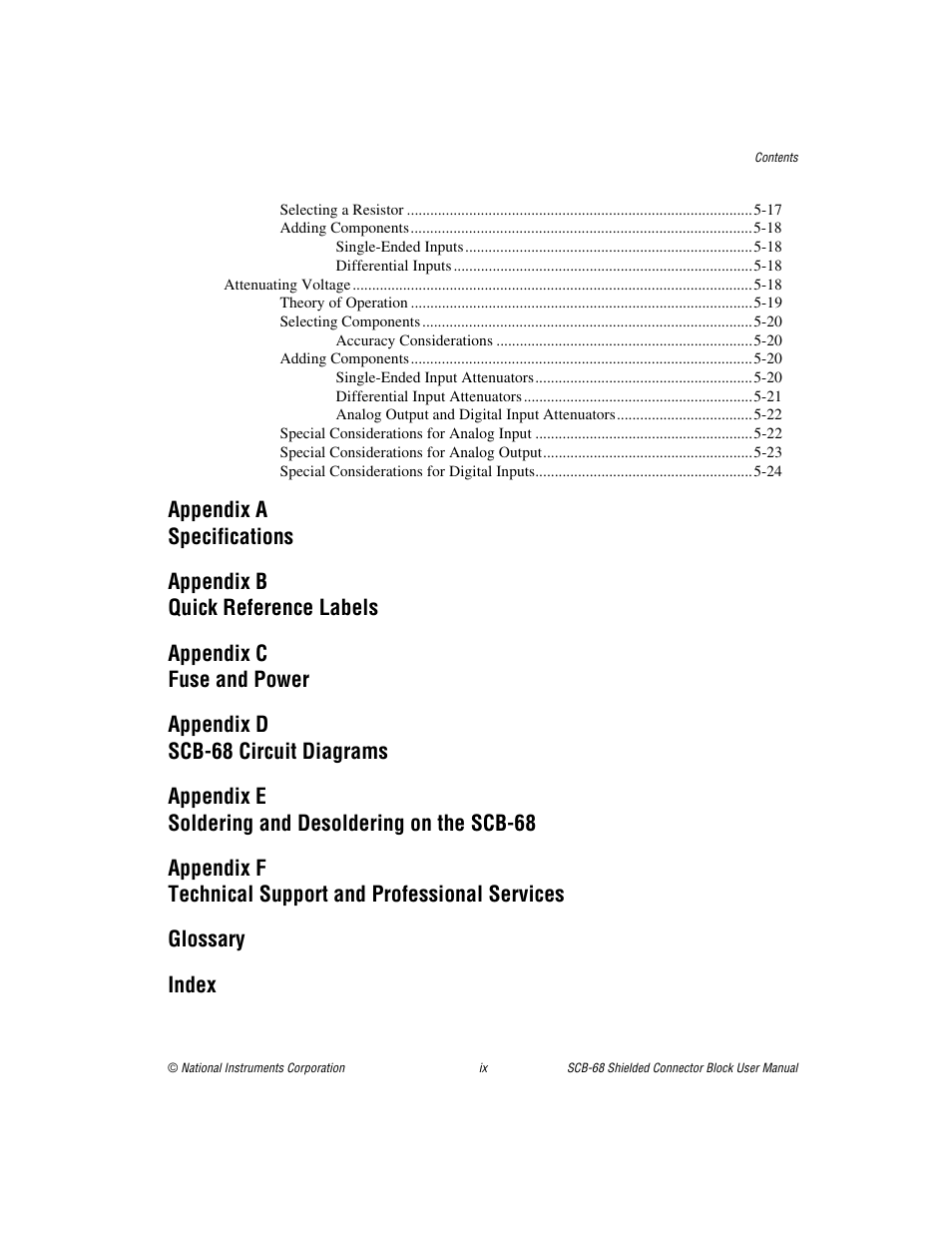 National Instruments SCB-68 User Manual | Page 8 / 104