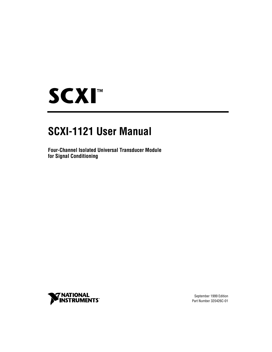 National Instruments SCXI-1121 User Manual | 162 pages