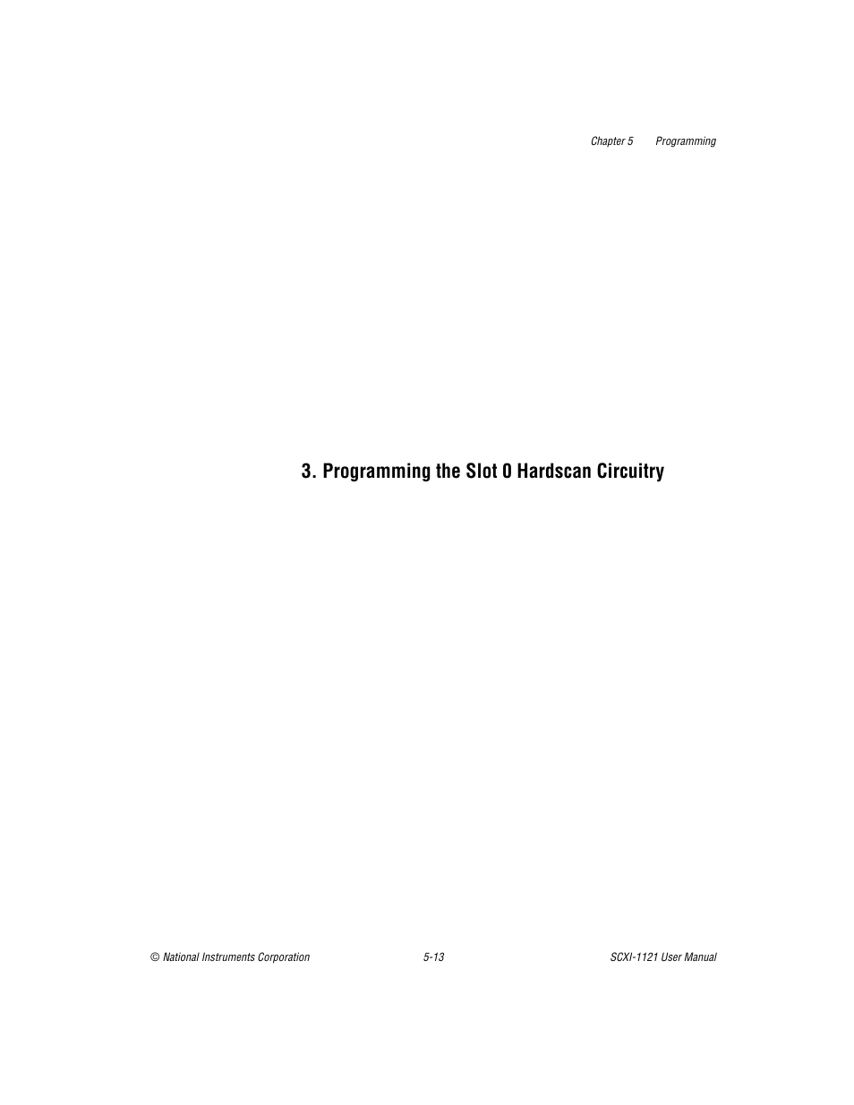 Programming the slot 0 hardscan circuitry, Programming the slot 0 hardscan circuitry -13 | National Instruments SCXI-1121 User Manual | Page 104 / 162