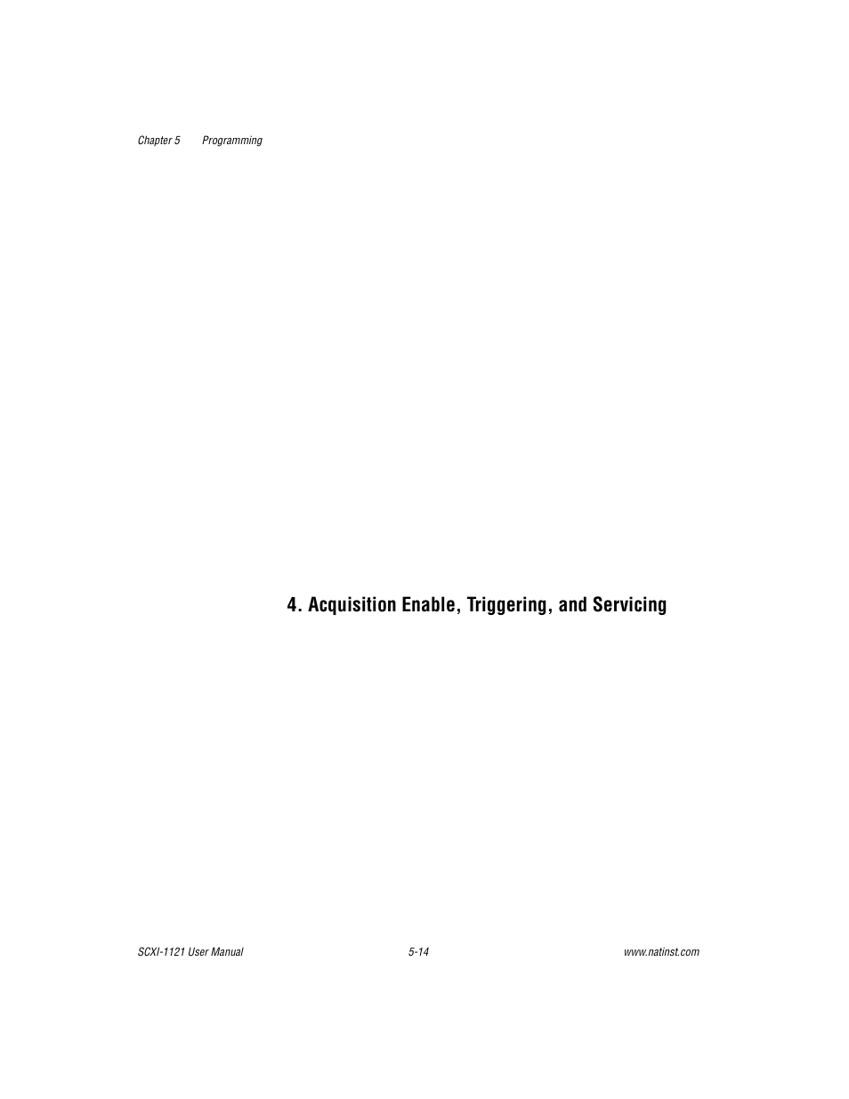 Acquisition enable, triggering, and servicing, Acquisition enable, triggering, and servicing -14 | National Instruments SCXI-1121 User Manual | Page 105 / 162