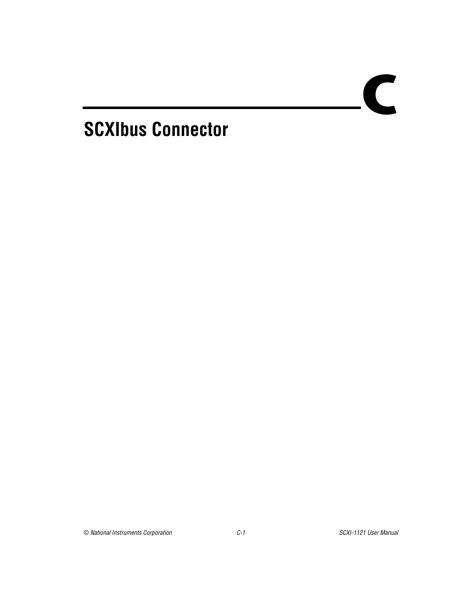 Appendix c scxibus connector, Scxibus connector | National Instruments SCXI-1121 User Manual | Page 115 / 162