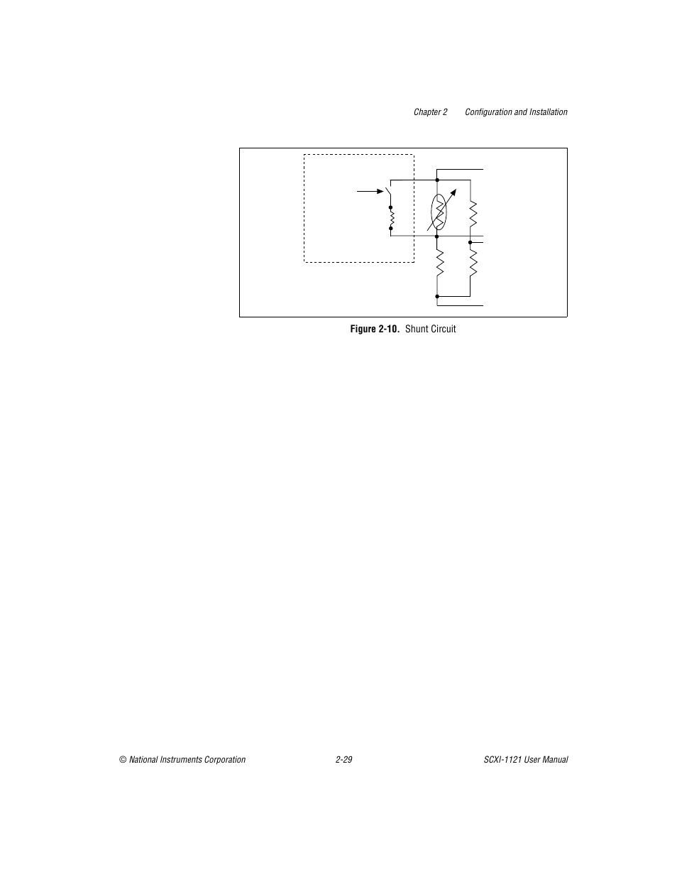 Figure 2-10. shunt circuit, Figure 2-10, Shunt circuit -30 | National Instruments SCXI-1121 User Manual | Page 45 / 162