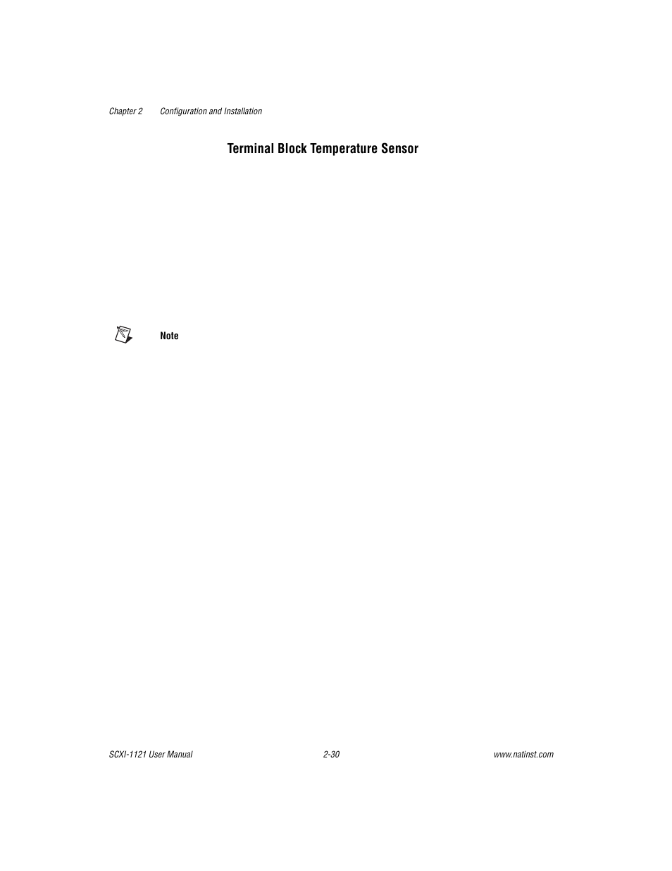 Terminal block temperature sensor | National Instruments SCXI-1121 User Manual | Page 46 / 162