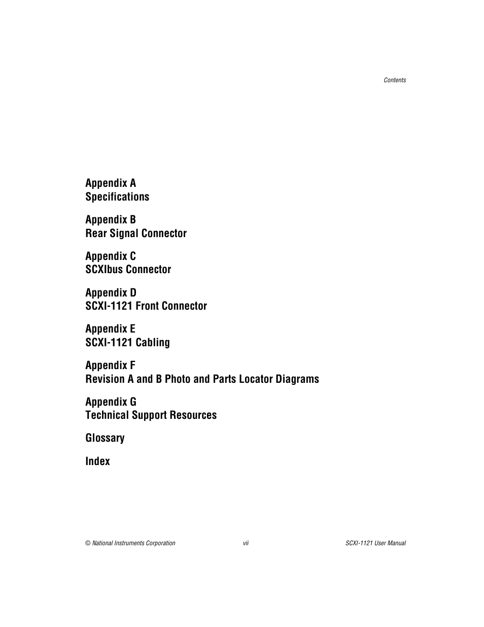 National Instruments SCXI-1121 User Manual | Page 6 / 162