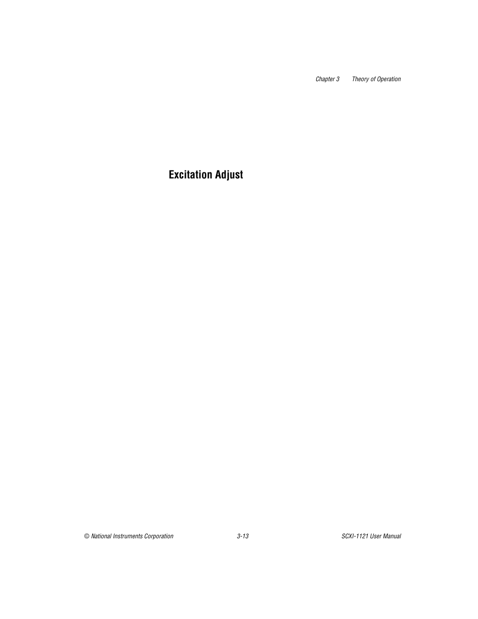 Excitation adjust, Excitation adjust -13 | National Instruments SCXI-1121 User Manual | Page 75 / 162