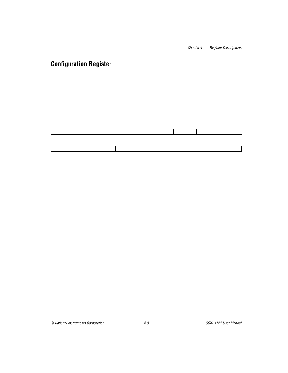Mode. refer to the, Configuration register | National Instruments SCXI-1121 User Manual | Page 85 / 162