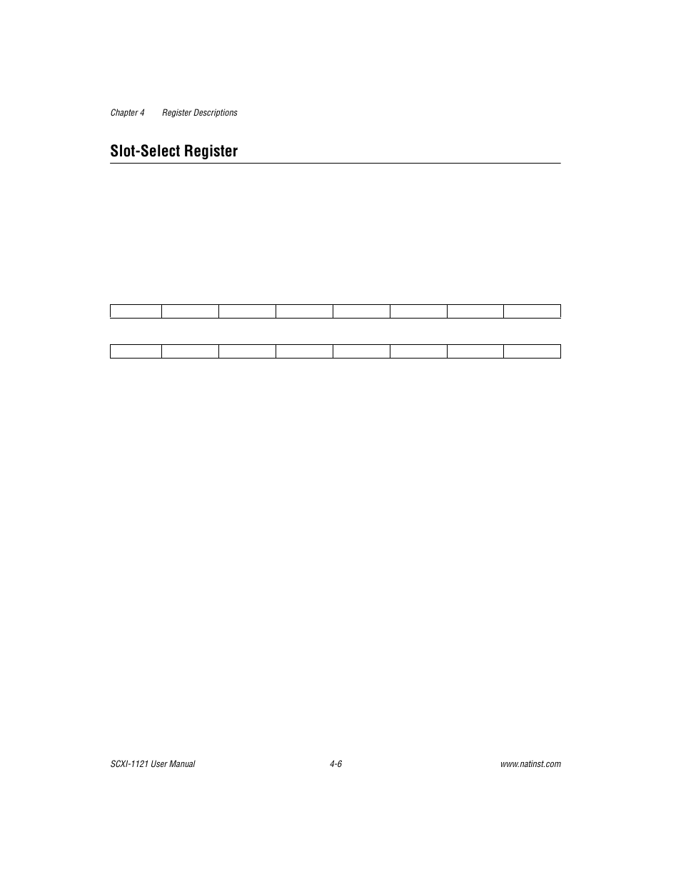 Slot-select register | National Instruments SCXI-1121 User Manual | Page 88 / 162