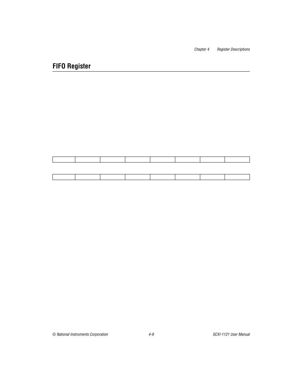 Fifo register | National Instruments SCXI-1121 User Manual | Page 91 / 162