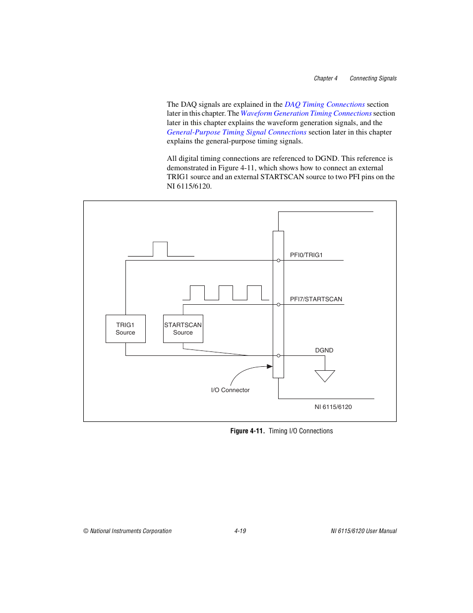 Figure 4-11. timing i/o connections | National Instruments NI 6120 User Manual | Page 57 / 127