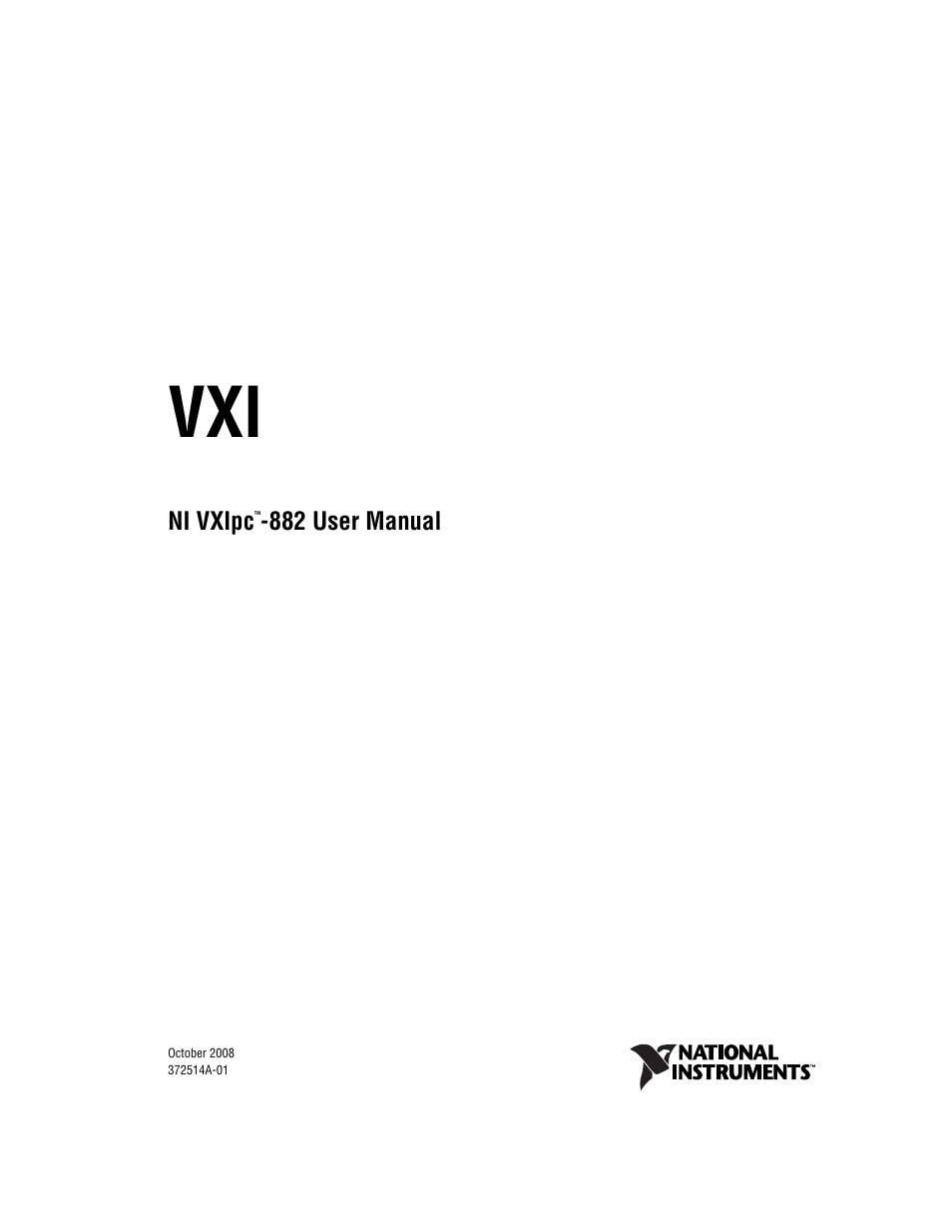 National Instruments NI VXIpc-882 User Manual | 106 pages