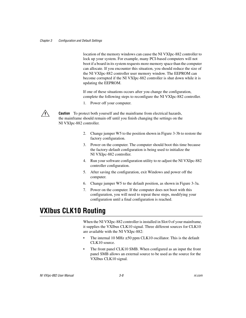 Vxibus clk10 routing, Vxibus clk10 routing -8 | National Instruments NI VXIpc-882 User Manual | Page 29 / 106