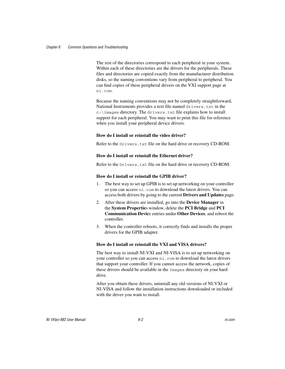 National Instruments NI VXIpc-882 User Manual | Page 75 / 106