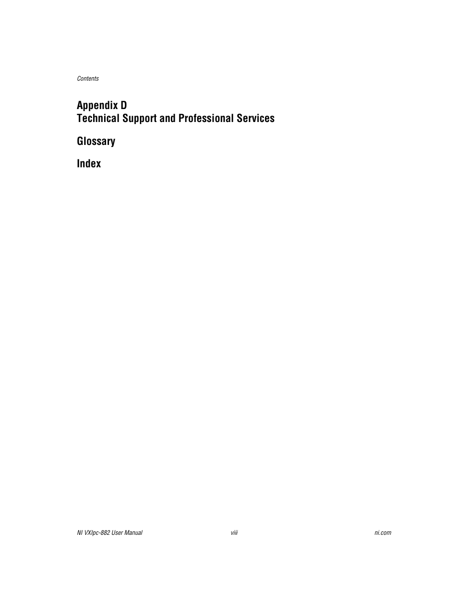 National Instruments NI VXIpc-882 User Manual | Page 8 / 106