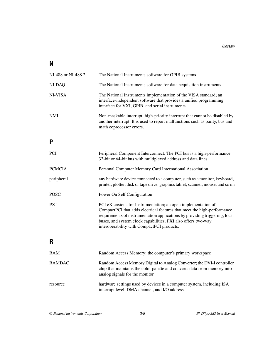 National Instruments NI VXIpc-882 User Manual | Page 98 / 106