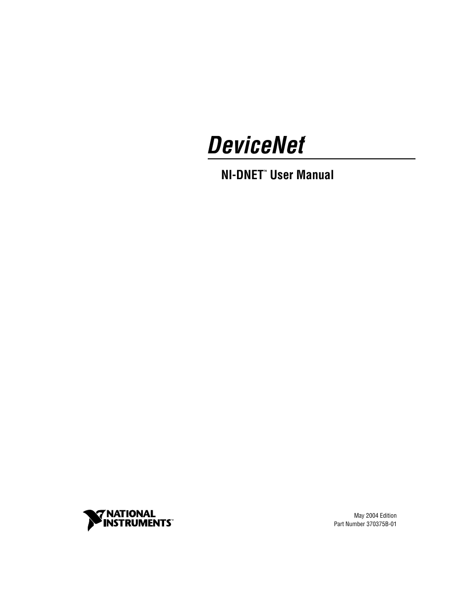 National Instruments NI-DNET User Manual | 86 pages
