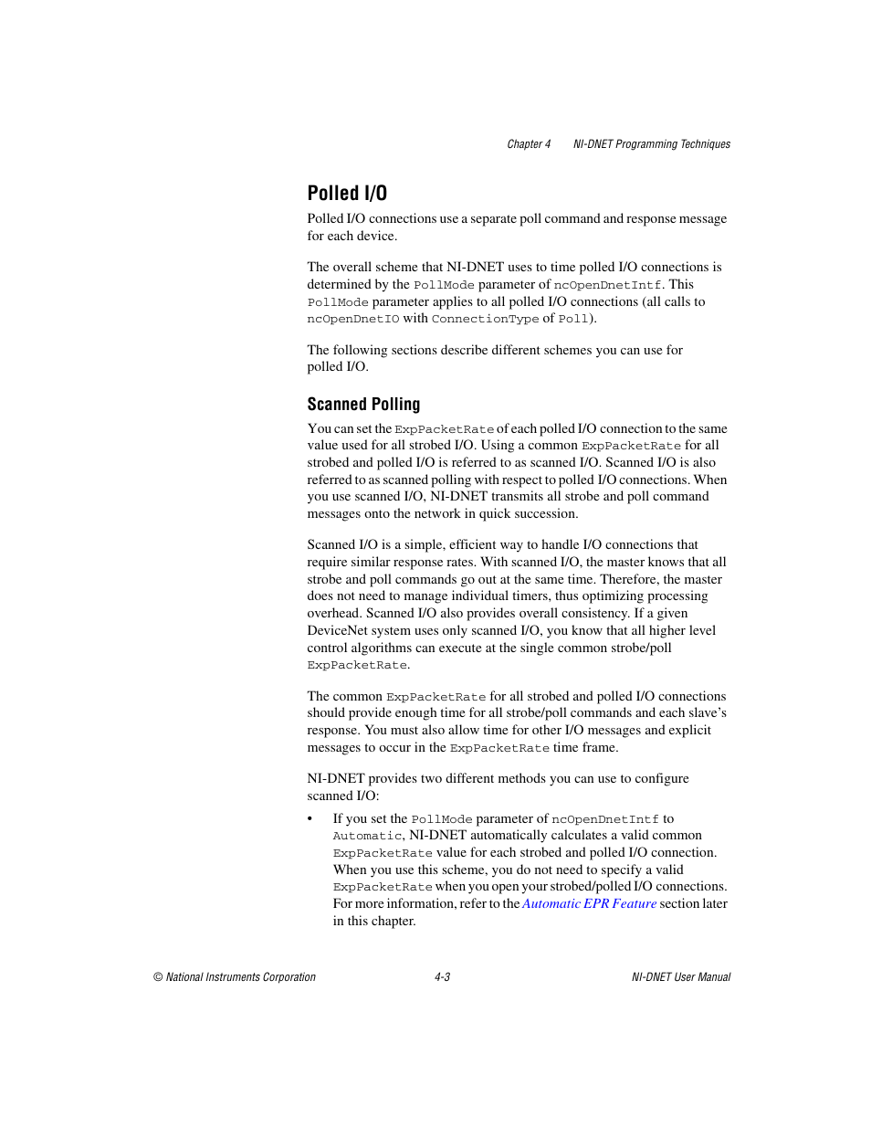 Polled i/o, Polled i/o -3 | National Instruments NI-DNET User Manual | Page 34 / 86