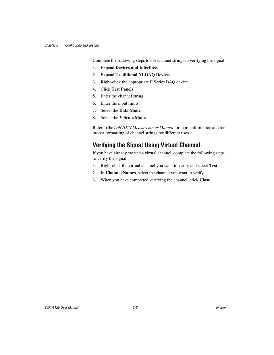 Verifying the signal using virtual channel, Verifying the signal using virtual channel -8 | National Instruments Module SCXI-1125 User Manual | Page 33 / 101