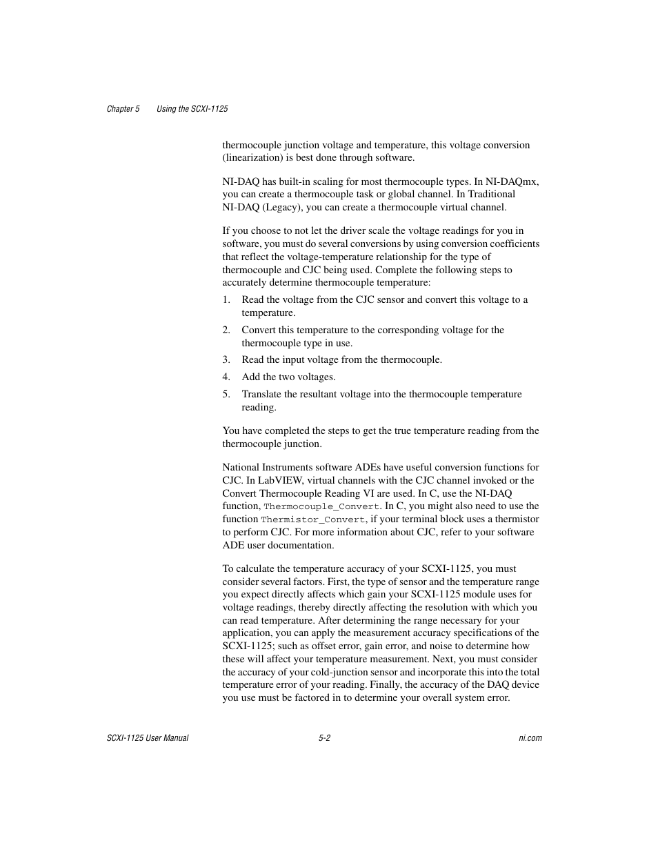 National Instruments Module SCXI-1125 User Manual | Page 39 / 101