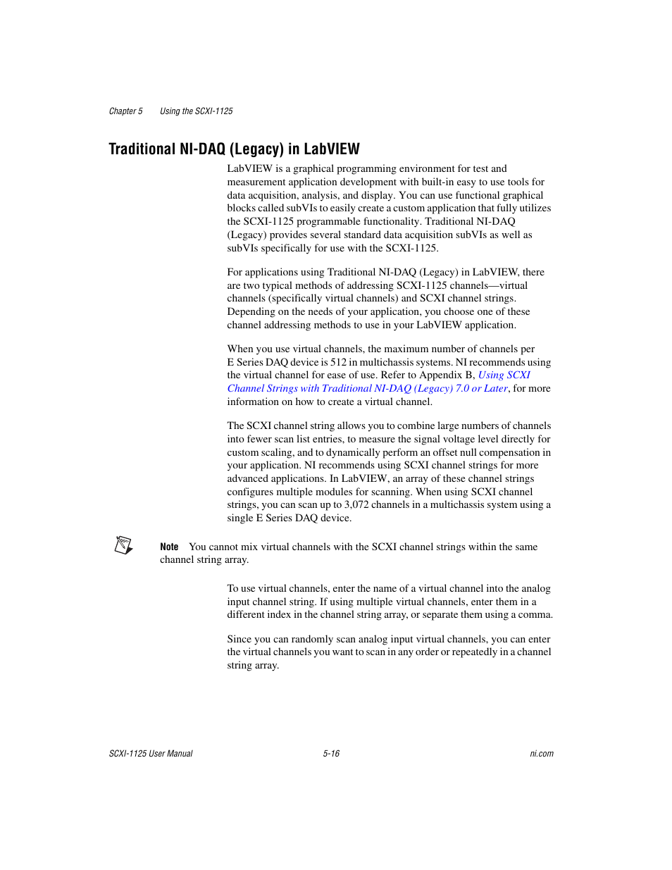 Traditional ni-daq (legacy) in labview, Traditional ni-daq (legacy) in labview -16 | National Instruments Module SCXI-1125 User Manual | Page 53 / 101