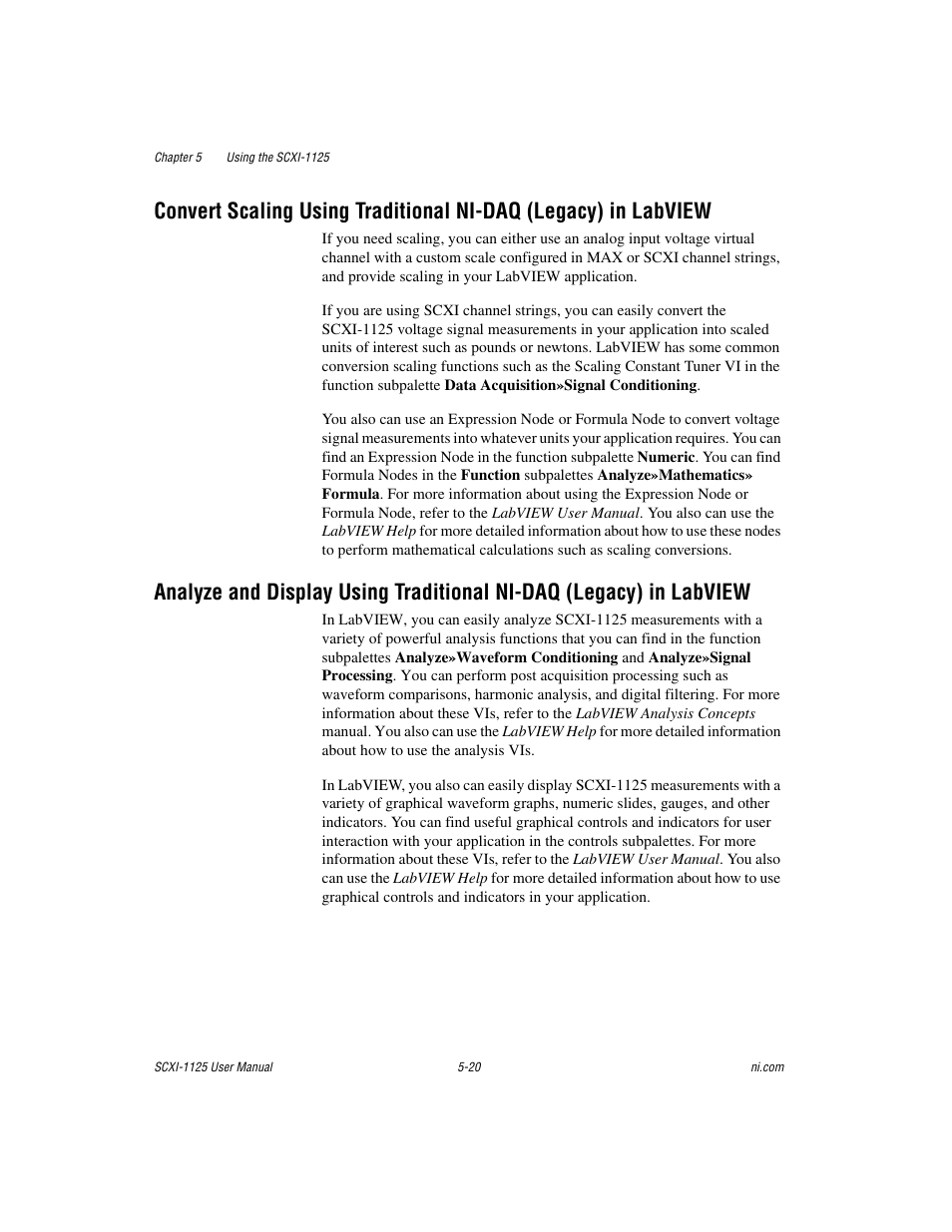 National Instruments Module SCXI-1125 User Manual | Page 57 / 101