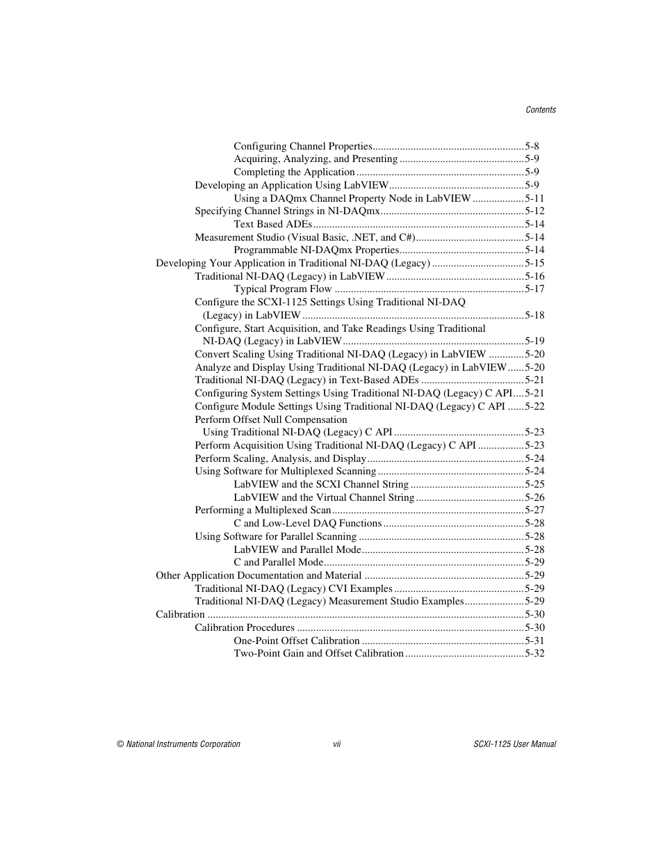 National Instruments Module SCXI-1125 User Manual | Page 7 / 101