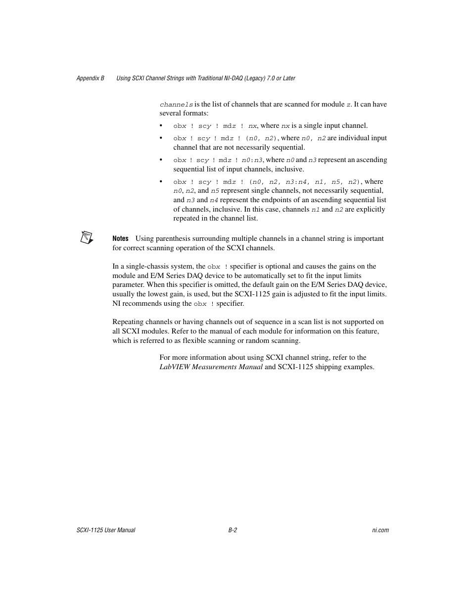 National Instruments Module SCXI-1125 User Manual | Page 81 / 101