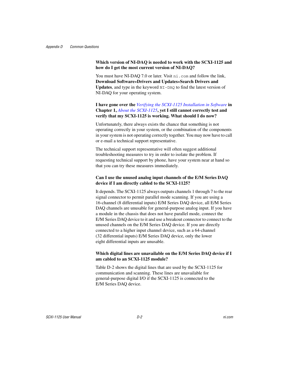 National Instruments Module SCXI-1125 User Manual | Page 85 / 101