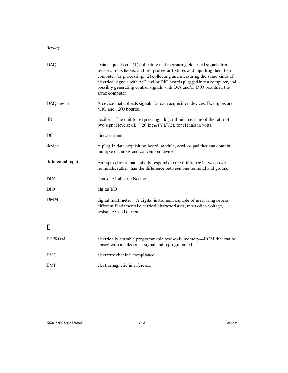 National Instruments Module SCXI-1125 User Manual | Page 91 / 101