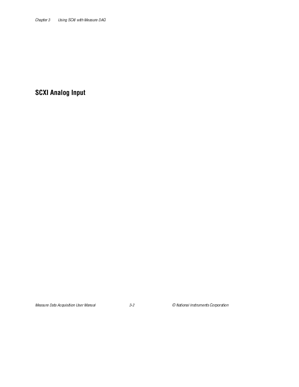 Scxi analog input | National Instruments Measure Data Acquisition User Manual | Page 25 / 98