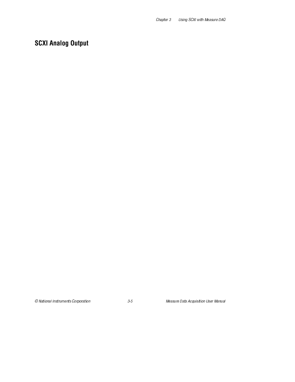 Scxi analog output | National Instruments Measure Data Acquisition User Manual | Page 28 / 98