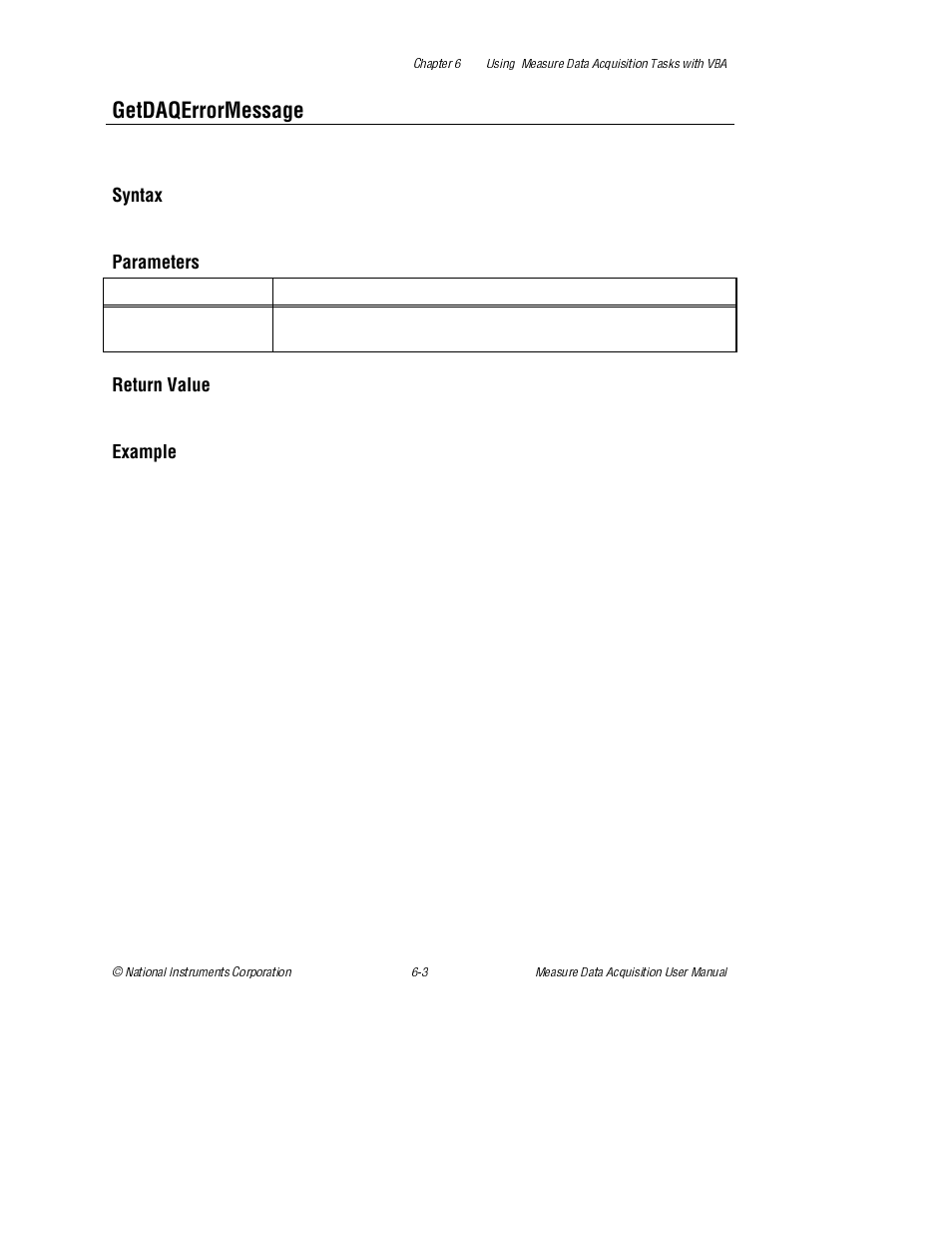 Getdaqerrormessage | National Instruments Measure Data Acquisition User Manual | Page 45 / 98