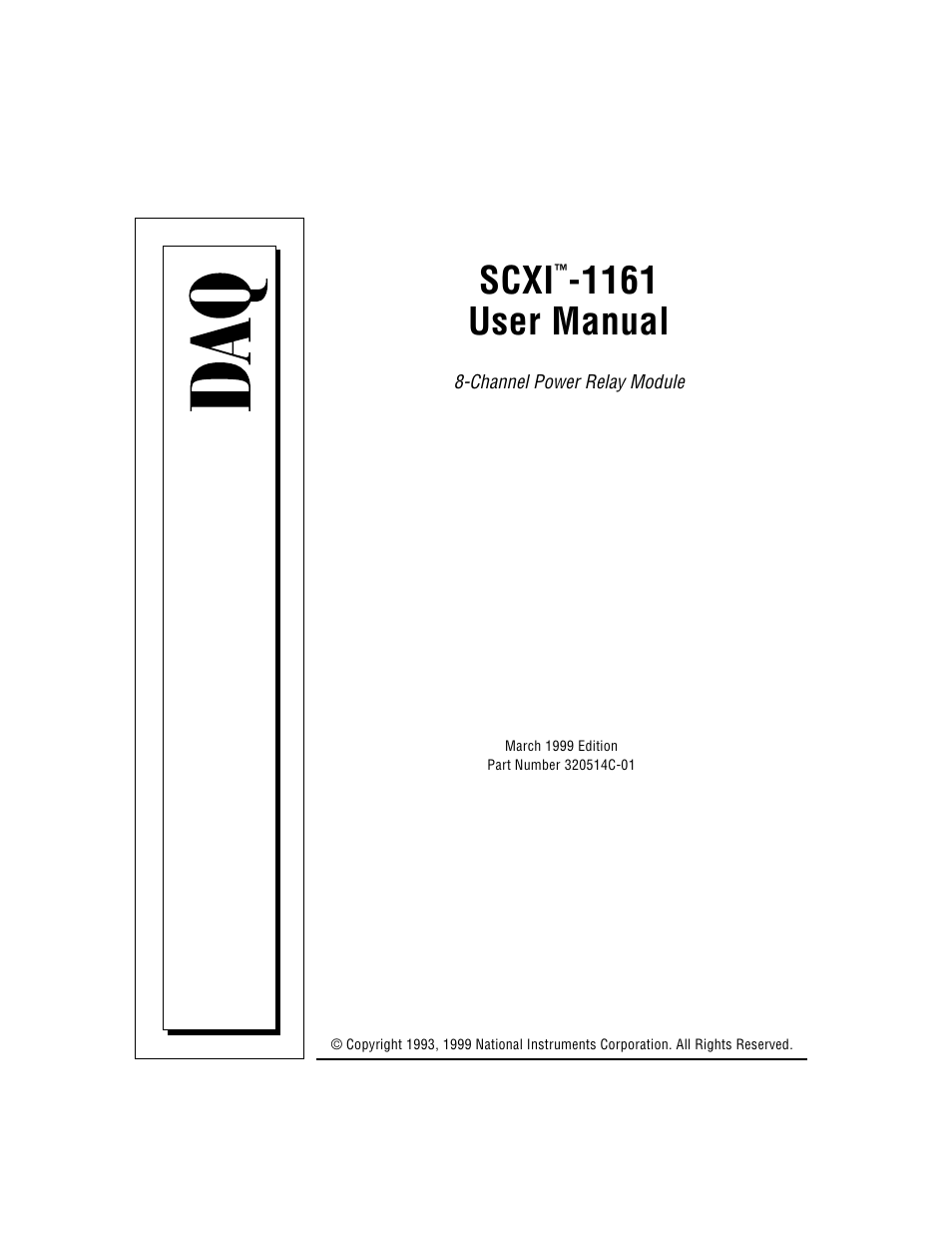 National Instruments SCXI-1161 User Manual | 60 pages