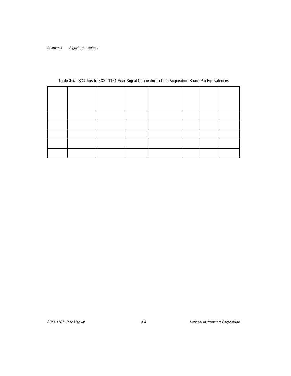 Table 3-4 | National Instruments SCXI-1161 User Manual | Page 33 / 60