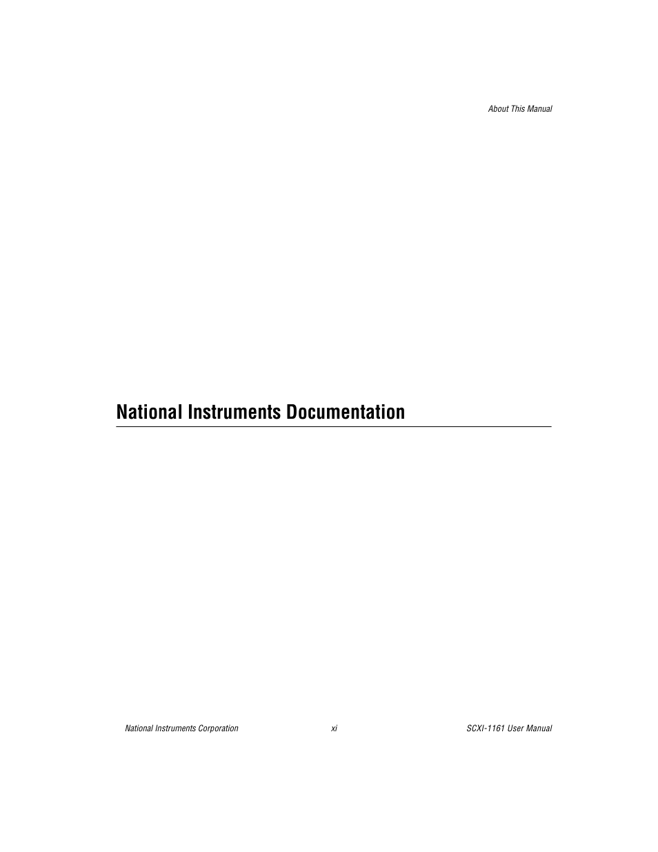 National instruments documentation | National Instruments SCXI-1161 User Manual | Page 9 / 60