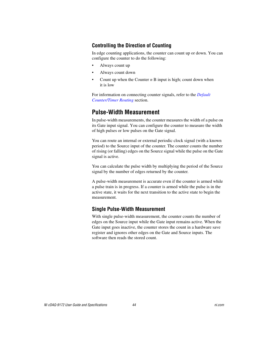 Pulse-width measurement | National Instruments Eight-slot USB Chassis NI cDAQ-9172 User Manual | Page 44 / 84