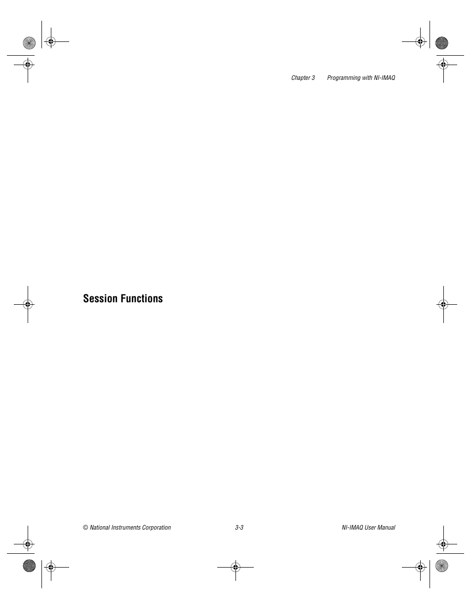 Session functions, Session functions -3 | National Instruments Image Acquisition Software User Manual | Page 23 / 68