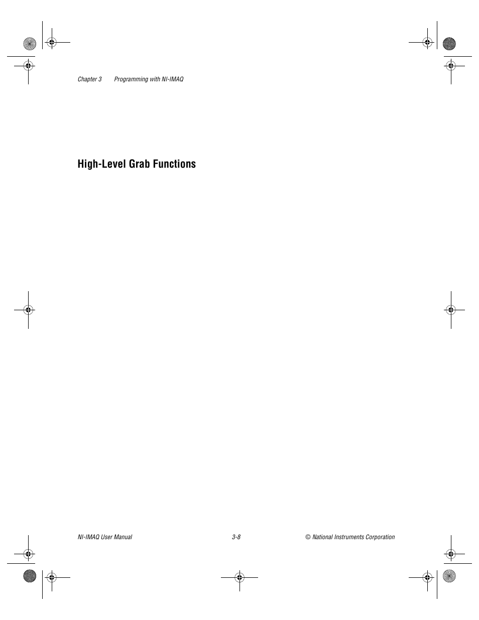 High-level grab functions, High-level grab functions -8 | National Instruments Image Acquisition Software User Manual | Page 28 / 68