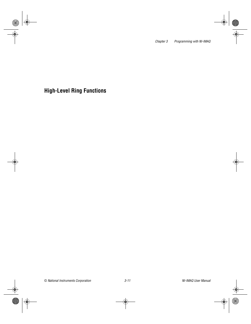 High-level ring functions, High-level ring functions -11 | National Instruments Image Acquisition Software User Manual | Page 31 / 68